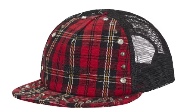 Supreme B.B Simon Studded Mesh Back 5-Panel Hat Plaid