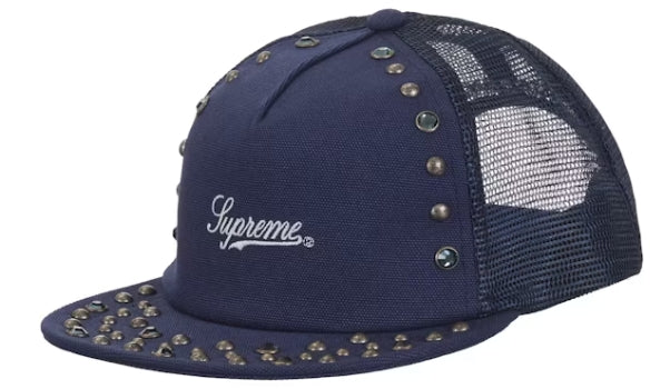 Supreme B.B Simon Studded Mesh Back 5-Panel Hat Navy