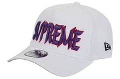 Supreme Sharp Spellout Adjustable New Era Cap White