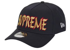Supreme Sharp Spellout Adjustable New Era Cap Navy