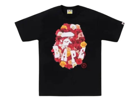 BAPE Rose Ape Head Tee Black
