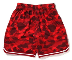 BAPE Color Camo Wide Fit Basketball Shorts Red