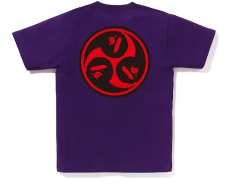 BAPE Japan Culture Mitsudomoe Tee Purple