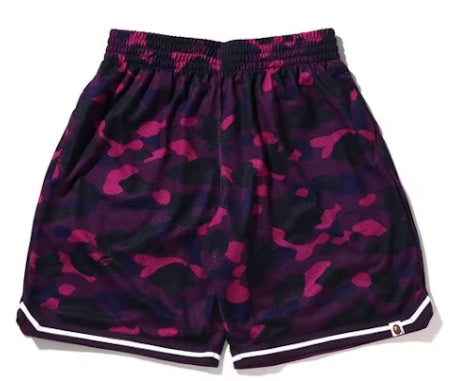 BAPE Color Camo Wide Fit Basketball Shorts Purple