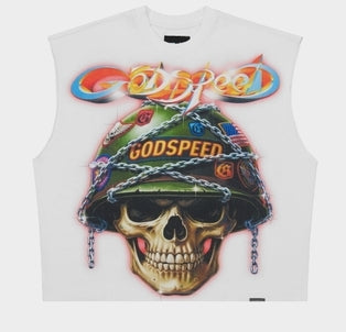 Godspeed Badges Of Honor Sleeveless T-Shirt White