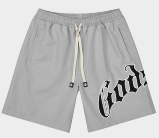 Godspeed OG Logo Nylon Shorts Grey