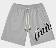 Godspeed OG Logo Nylon Shorts Grey