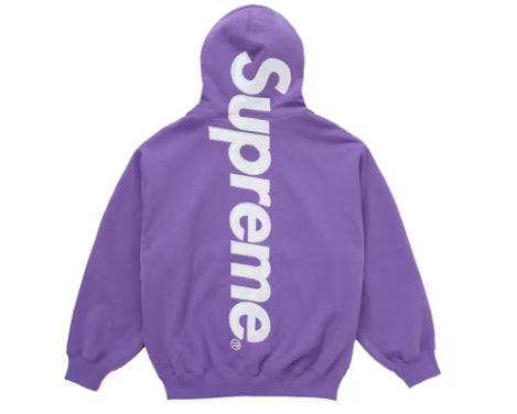 Supreme Satin Applique Hooded Sweatshirt (FW25) Violet