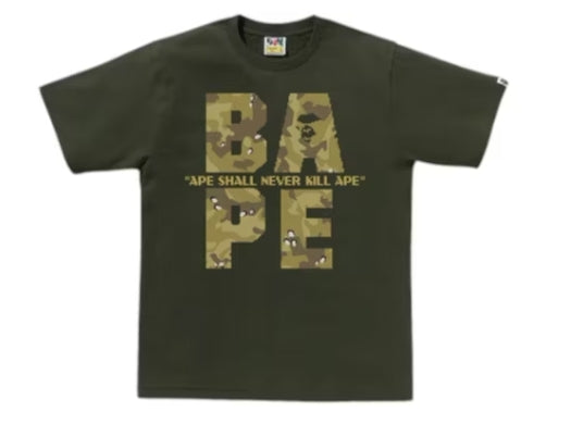 BAPE Bitmap Logo Tee Olive Drab