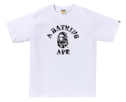 BAPE 1st Camo College Tee White/Grey