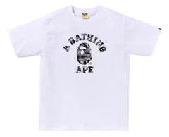 BAPE 1st Camo College Tee White/Grey