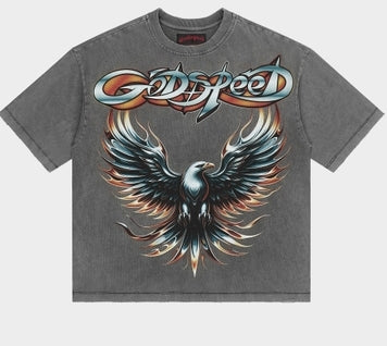 Godspeed Eagle Eye T-Shirt Grey Wash