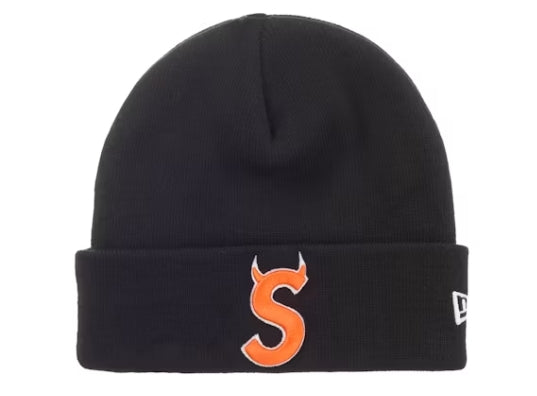 Supreme New Era Devil S Logo Beanie Black