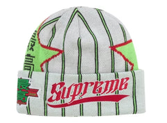 Supreme New Era Stars Beanie White