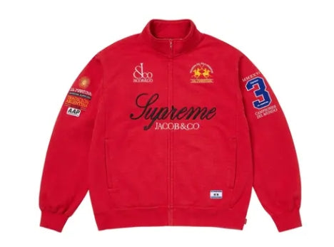 Supreme La Martina Zip Up Sweatshirt Red