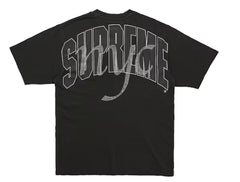 Supreme Rhinestone Script S/S Top Black