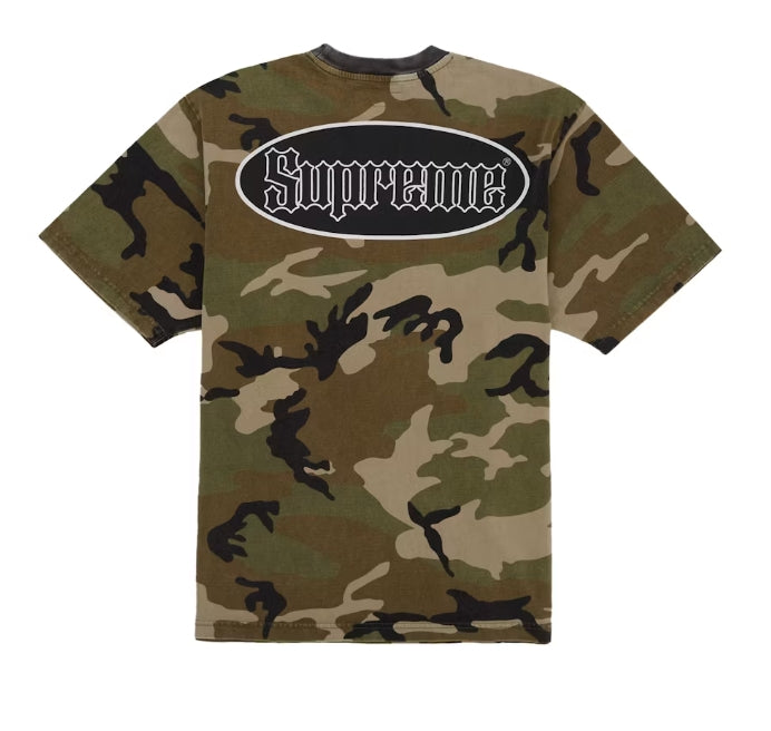 Supreme Cracked Pocket S/S Top Woodland Camo