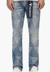 Valabasas Show Blue Washed Stacked Jeans