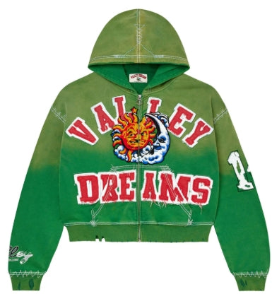VALE FOREVER SUNNY ZIP UP HOODIE GREEN