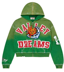 VALE FOREVER SUNNY ZIP UP HOODIE GREEN