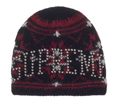 Supreme Studded Fair Isle Beanie Black
