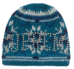 Supreme Studded Fair Isle Beanie Blue