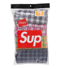 Supreme Hanes Plaid Boxers 4 Pack