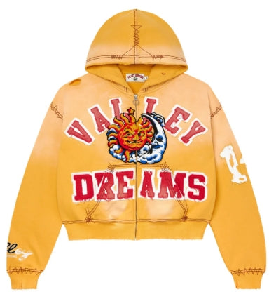 VALE FOREVER SUNNY ZIP UP HOODIE YELLOW