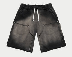 Godspeed Carpenter Distressed Shorts Black Sun Fade