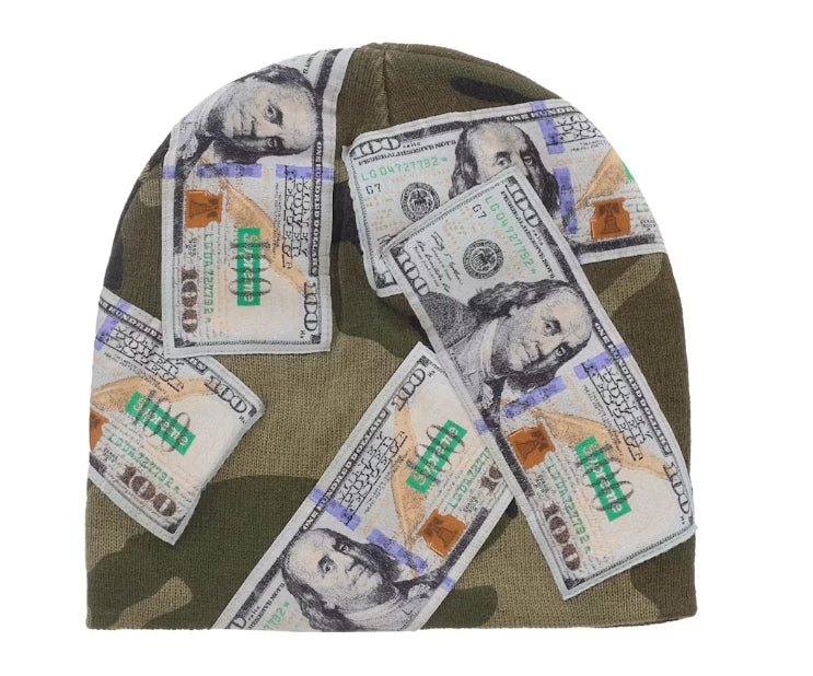 Supreme Money Beanie Camo