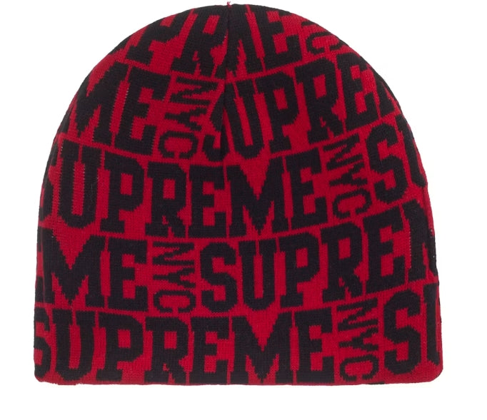 Supreme Reversible Camo Beanie Red