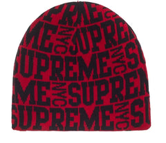 Supreme Reversible Camo Beanie Red