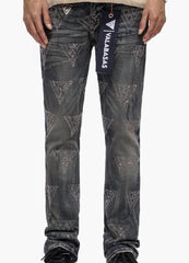 Valabasas Show Dark Dirty Blue Stacked Jeans