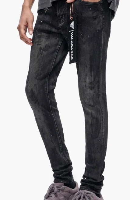 Valabasas Cumilo Skinny Black Wash Jeans