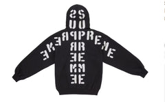 Supreme Mirrored Applique Hooded Sweatshirt Black