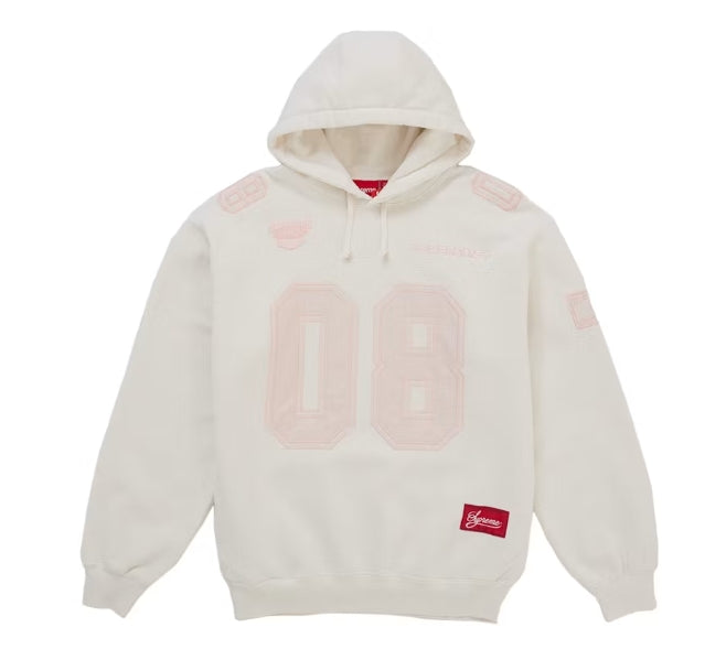 Supreme Football Jersey Hooded Sweatshirt White
