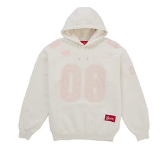 Supreme Football Jersey Hooded Sweatshirt White