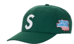 Supreme World Famous S Logo 6-Panel Hat Green