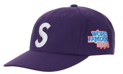 Supreme World Famous S Logo 6-Panel Hat Purple