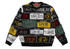 Supreme License Plate Sweater Black