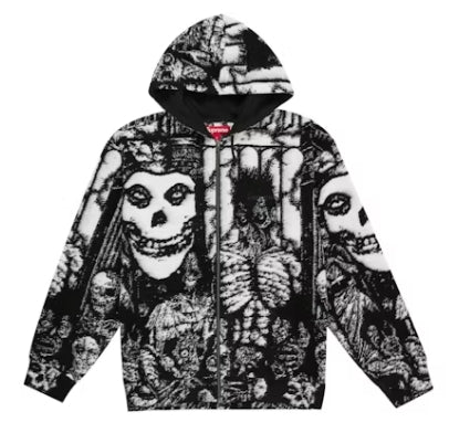 Supreme The Misfits Zip Up Hooded Sweater Black