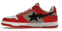 A Bathing Ape Sk8 Sta #4 Grey Red Pre-Owned
