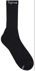 Supreme/Hanes Black Crew Socks 1 Pair