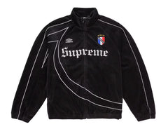Supreme Umbro Velour Track Jacket Black