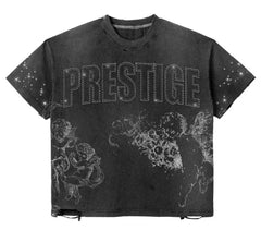 Prestige Distressed Angel Rhinestone Tee