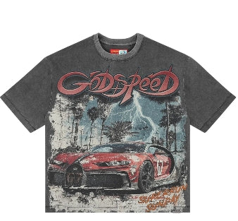 Godspeed Gatti Miami Superrun Grey Wash Tee