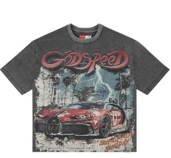Godspeed Gatti Miami Superrun Grey Wash Tee