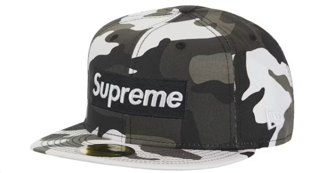 Supreme MLB Teams Box Logo New Era 59Fifty Hat Snow Camo