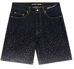 Sp5der Star Dust Denim Shorts