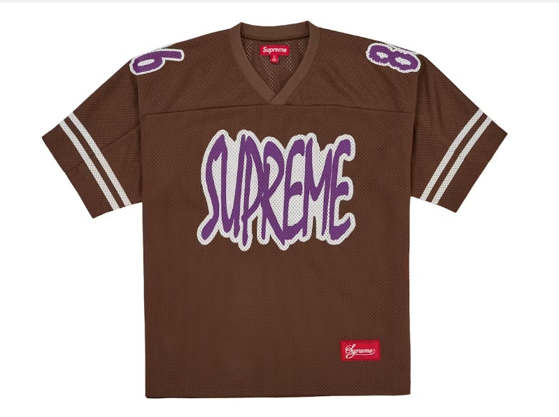Supreme Reflective Football Jersey Brown